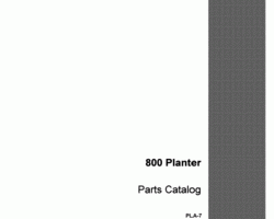 Parts Catalog for Case IH Planter model 800