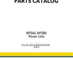Parts Catalog for New Holland Engines model RPZ85