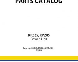 Parts Catalog for New Holland Engines model RPZ65