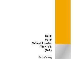 Parts Catalog for Case Wheel loaders model 921F