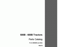 Parts Catalog for Case IH Tractors model 600B