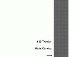 Parts Catalog for Case IH Tractors model 630