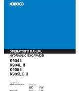 Kobelco Excavators model K904L Operator's Manual