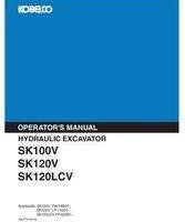 Kobelco Excavators model SK120 Operator's Manual