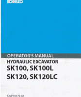 Kobelco Excavators model SK120LC Operator's Manual