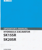 Kobelco Excavators model SK20SR Operator's Manual