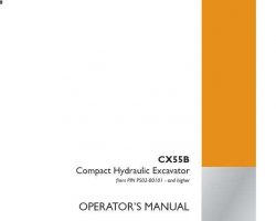 Case Excavators model CX55B Operator's Manual