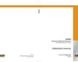 Case Excavators model CX58C Operator's Manual