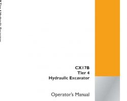 Case Excavators model CX17B Operator's Manual