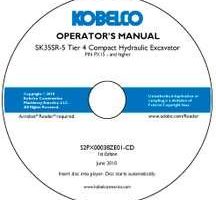 Operator's Manual on CD for Kobelco Excavators model SK35SR