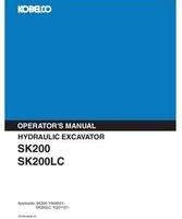 Kobelco Excavators model SK200LC Operator's Manual