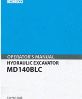 Kobelco Excavators model MD140BLC Operator's Manual