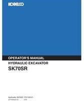 Kobelco Excavators model SK70SR Operator's Manual
