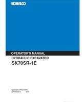 Kobelco Excavators model SK70SR-1E Operator's Manual