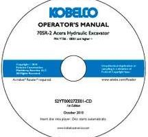 Operator's Manual on CD for Kobelco Excavators model 70SR-2