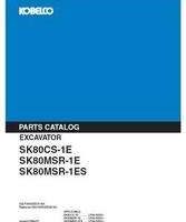 Parts Catalog for Kobelco Excavators model SK80CS-1E