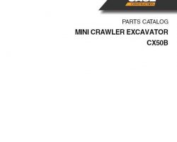 Parts Catalog for Case Excavators model CX50