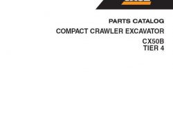 Parts Catalog for Case Excavators model CX50B