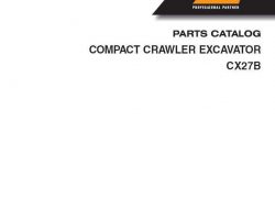 Parts Catalog for Case Excavators model CX27B