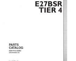 Parts Catalog for New Holland CE Excavators model E27BSR