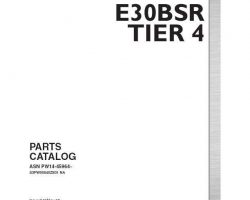Parts Catalog for New Holland CE Excavators model E30BSR
