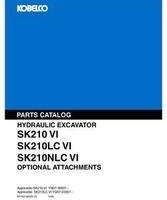 Parts Catalog for Kobelco Excavators model SK210