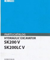 Parts Catalog for Kobelco Excavators model SK200