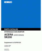 Parts Catalog for Kobelco Excavators model SK200