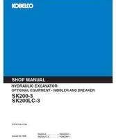 Kobelco Excavators model SK200LC Service Manual