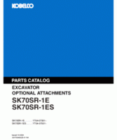 Parts Catalog for Kobelco Excavators model SK70SR-1E