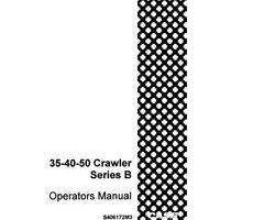 Case Excavators model 40B Operator's Manual