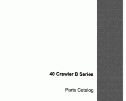 Parts Catalog for Case Excavators model 40B