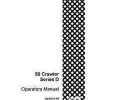 Case Excavators model 50D Operator's Manual