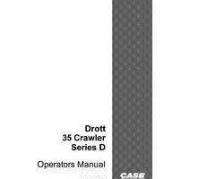 Case Excavators model 35D Operator's Manual