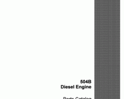 Parts Catalog for Case Engines model 1800