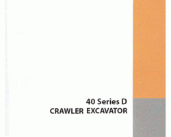 Case Excavators model 40D Operator's Manual