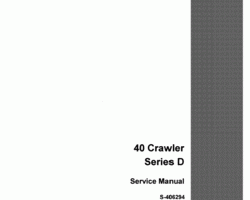 Case Excavators model 40D Service Manual