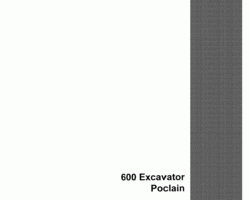 Case Excavators model 600CK B Operator's Manual