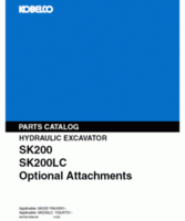 Parts Catalog for Kobelco Excavators model SK200