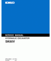 Kobelco Excavators model SK60 Service Manual