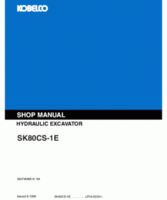Kobelco Excavators model SK80CS Service Manual