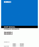 Kobelco Excavators model SK45SR Service Manual