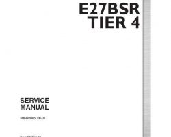 New Holland CE Excavators model E27BSR Service Manual