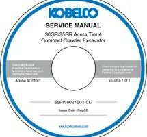 Service Manual on CD for Kobelco Excavators model 35SR