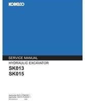 Kobelco Excavators model SK015 Service Manual