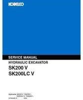 Kobelco Excavators model SK200 Service Manual