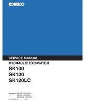 Kobelco Excavators model SK130 Service Manual