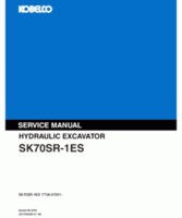 Kobelco Excavators model SK70SR Service Manual