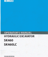 Kobelco Excavators model SK460LC Operator's Manual