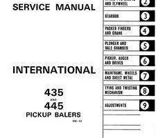 Service Manual for Case IH Balers model 445